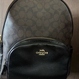 Coach Court Backpack (brown and Black) gold